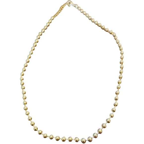 Gold Beaded Ball Chain Necklace Set - Picture 8 of 9